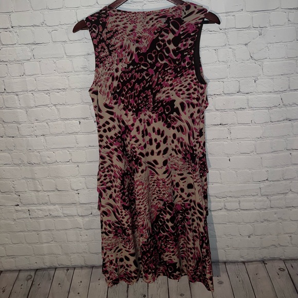 Madison Brown, Cream & Pink floral dress size M - Picture 9 of 11